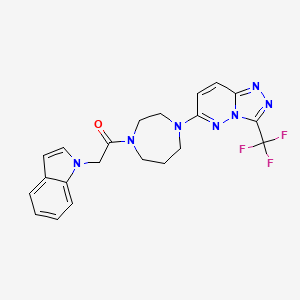 2-Indol-1-yl-1-[4-[3-(trifluoromethyl)-[1,2,4]triazolo[4,3-b]pyridazin-6-yl]-1,4-diazepan-1-yl]ethanone