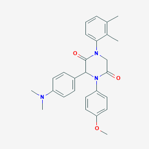 3-[4-(Dimethylamino)phenyl]-1-(2,3-dimethylphenyl)-4-(4-methoxyphenyl)-2,5-piperazinedione