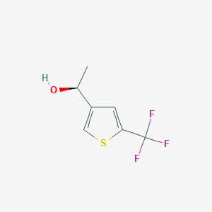 molecular formula C7H7F3OS B2423810 (1S)-1-[5-(Trifluoromethyl)thiophen-3-yl]ethanol CAS No. 2241107-30-0