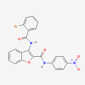 3-(2-bromobenzamido)-N-(4-nitrophenyl)benzofuran-2-carboxamide