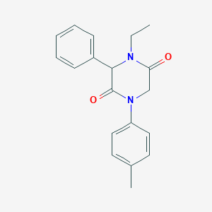 4-Ethyl-1-(4-methylphenyl)-3-phenyl-2,5-piperazinedione