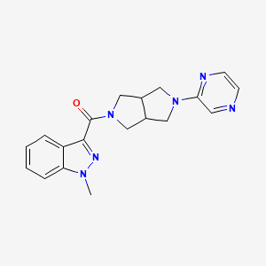 molecular formula C19H20N6O B2423823 1-methyl-3-[5-(pyrazin-2-yl)-octahydropyrrolo[3,4-c]pyrrole-2-carbonyl]-1H-indazole CAS No. 2415461-75-3