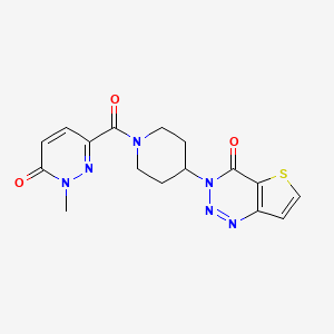 3-(1-(1-methyl-6-oxo-1,6-dihydropyridazine-3-carbonyl)piperidin-4-yl)thieno[3,2-d][1,2,3]triazin-4(3H)-one