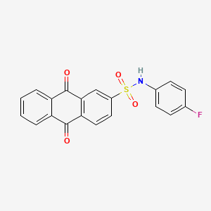 N-(4-fluorophenyl)-9,10-dioxo-9,10-dihydroanthracene-2-sulfonamide