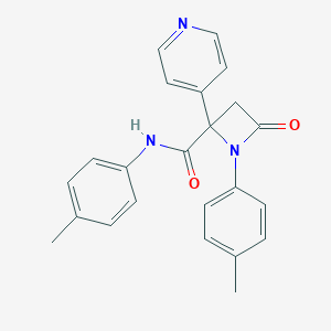 N,1-bis(4-methylphenyl)-4-oxo-2-(4-pyridinyl)-2-azetidinecarboxamide