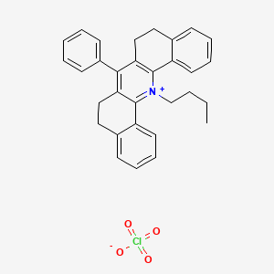 14-Butyl-5,6,8,9-tetrahydro-7-phenyl-dibenz[c,h]acridinium perchlorate