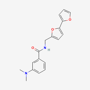 molecular formula C18H18N2O3 B2423868 N-([2,2'-bifuran]-5-ylmethyl)-3-(dimethylamino)benzamide CAS No. 2034594-06-2