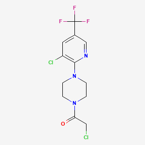 2-Chloro-1-{4-[3-chloro-5-(trifluoromethyl)-2-pyridinyl]piperazino}-1-ethanone