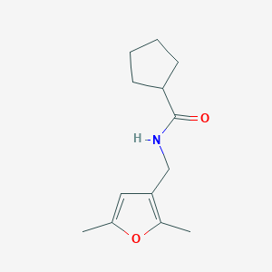molecular formula C13H19NO2 B2423875 N-((2,5-dimethylfuran-3-yl)methyl)cyclopentanecarboxamide CAS No. 1351595-14-6