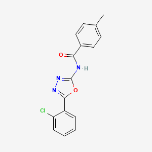 N-(5-(2-chlorophenyl)-1,3,4-oxadiazol-2-yl)-4-methylbenzamide