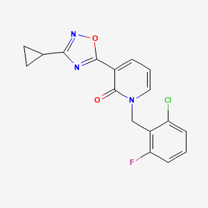 1-(2-chloro-6-fluorobenzyl)-3-(3-cyclopropyl-1,2,4-oxadiazol-5-yl)pyridin-2(1H)-one