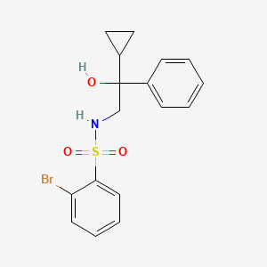 molecular formula C17H18BrNO3S B2423882 2-溴-N-(2-环丙基-2-羟基-2-苯基乙基)苯磺酰胺 CAS No. 1448043-78-4