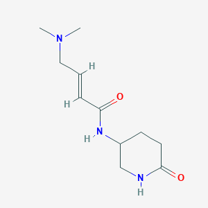 (E)-4-(Dimethylamino)-N-(6-oxopiperidin-3-yl)but-2-enamide