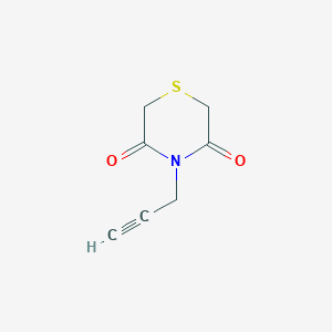 molecular formula C7H7NO2S B2423888 4-(丙-2-炔-1-基)硫代吗啉-3,5-二酮 CAS No. 1565520-88-8