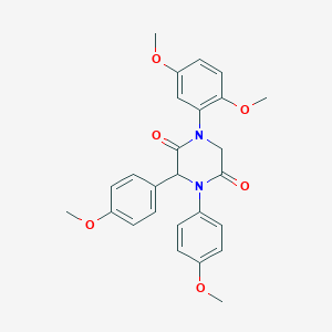 1-(2,5-Dimethoxyphenyl)-3,4-bis(4-methoxyphenyl)-2,5-piperazinedione