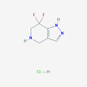 7,7-Difluoro-4,5,6,7-tetrahydro-1H-pyrazolo[4,3-c]pyridine HCl