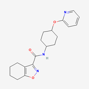 molecular formula C19H23N3O3 B2423907 N-((1r,4r)-4-(吡啶-2-氧基)环己基)-4,5,6,7-四氢苯并[d]异恶唑-3-甲酰胺 CAS No. 2034395-27-0