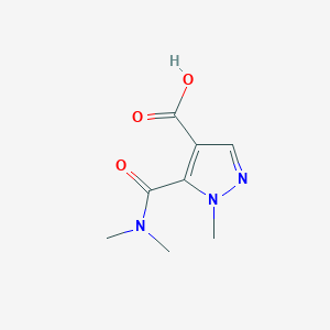 molecular formula C8H11N3O3 B2423912 5-(二甲基氨基羰基)-1-甲基-1H-吡唑-4-羧酸 CAS No. 1006476-07-8