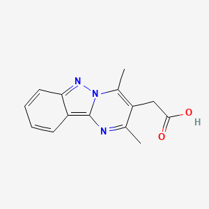 molecular formula C14H13N3O2 B2423919 2-{2,4-Dimethylpyrimido[1,2-b]indazol-3-yl}acetic acid CAS No. 1955523-50-8