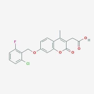 {7-[(2-chloro-6-fluorobenzyl)oxy]-4-methyl-2-oxo-2H-chromen-3-yl}acetic acid