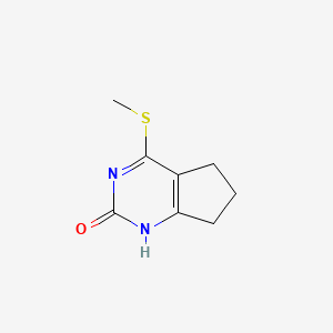 molecular formula C8H10N2OS B2423921 4-Methylsulfanyl-1,5,6,7-tetrahydrocyclopenta[d]pyrimidin-2-one CAS No. 28670-82-8