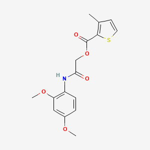 molecular formula C16H17NO5S B2423922 [(2,4-Dimethoxyphenyl)carbamoyl]methyl 3-methylthiophene-2-carboxylate CAS No. 475183-81-4