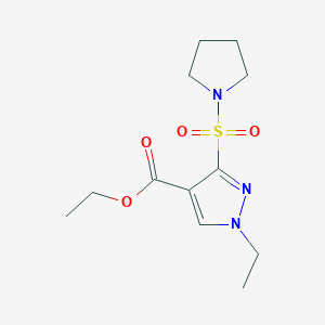 ethyl 1-ethyl-3-(pyrrolidin-1-ylsulfonyl)-1H-pyrazole-4-carboxylate