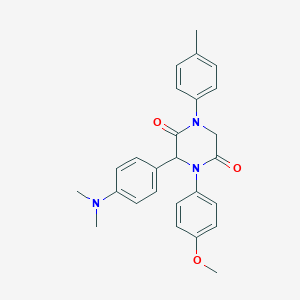 3-[4-(Dimethylamino)phenyl]-4-(4-methoxyphenyl)-1-(4-methylphenyl)-2,5-piperazinedione