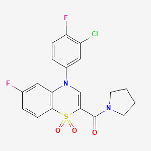 4-(5-cyclopentyl-1,2,4-oxadiazol-3-yl)-N-(2,4-difluorophenyl)thiophene-2-sulfonamide