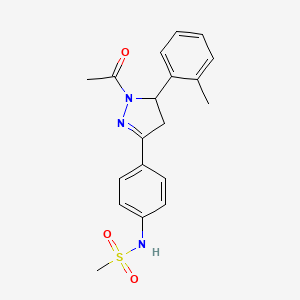 N-(4-(1-acetyl-5-(o-tolyl)-4,5-dihydro-1H-pyrazol-3-yl)phenyl)methanesulfonamide