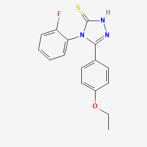 molecular formula C16H14FN3OS B2423947 5-(4-ethoxyphenyl)-4-(2-fluorophenyl)-4H-1,2,4-triazole-3-thiol CAS No. 885460-05-9