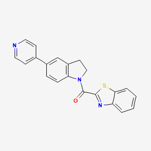 Benzo[d]thiazol-2-yl(5-(pyridin-4-yl)indolin-1-yl)methanone
