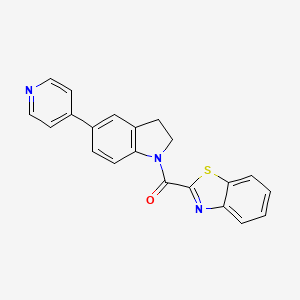 molecular formula C21H15N3OS B2423949 苯并[d]噻唑-2-基(5-(吡啶-4-基)吲哚-1-基)甲苯酮 CAS No. 2034276-02-1