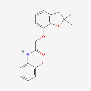 2-[(2,2-dimethyl-3H-1-benzofuran-7-yl)oxy]-N-(2-fluorophenyl)acetamide