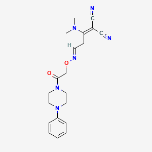 2-[(3E)-1-(dimethylamino)-3-{[2-oxo-2-(4-phenylpiperazin-1-yl)ethoxy]imino}propylidene]propanedinitrile