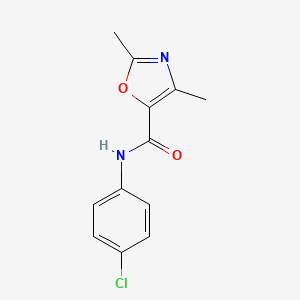 molecular formula C12H11ClN2O2 B2423964 N-(4-chlorophenyl)-2,4-dimethyloxazole-5-carboxamide CAS No. 847399-86-4