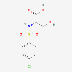 molecular formula C9H10ClNO5S B2423965 L-Serine, N-[(4-chlorophenyl)sulfonyl]- CAS No. 106111-13-1