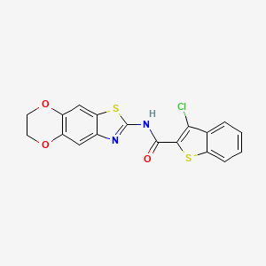 3-chloro-N-(6,7-dihydro-[1,4]dioxino[2,3-f][1,3]benzothiazol-2-yl)-1-benzothiophene-2-carboxamide