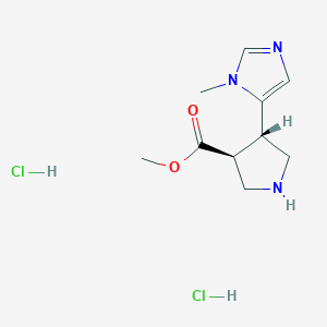 Methyl (3S,4S)-4-(3-methylimidazol-4-yl)pyrrolidine-3-carboxylate;dihydrochloride