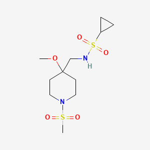 N-[(1-methanesulfonyl-4-methoxypiperidin-4-yl)methyl]cyclopropanesulfonamide