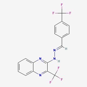 4-(trifluoromethyl)benzenecarbaldehyde N-[3-(trifluoromethyl)-2-quinoxalinyl]hydrazone