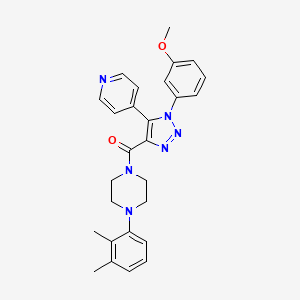 molecular formula C27H28N6O2 B2423976 (4-(2,3-dimethylphenyl)piperazin-1-yl)(1-(3-methoxyphenyl)-5-(pyridin-4-yl)-1H-1,2,3-triazol-4-yl)methanone CAS No. 1326880-51-6