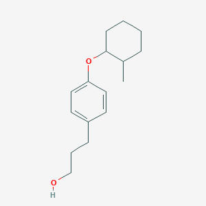 molecular formula C16H24O2 B2423977 3-(4-(2-Methylcyclohexyloxy)phenyl)propan-1-ol CAS No. 2089651-72-7