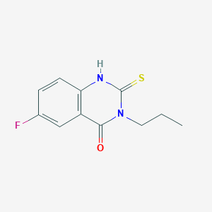 molecular formula C11H11FN2OS B2423978 6-fluoro-3-propyl-2-thioxo-2,3-dihydroquinazolin-4(1H)-one CAS No. 1639818-37-3