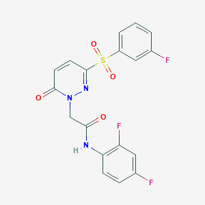 N-(2,4-difluorophenyl)-2-(3-((3-fluorophenyl)sulfonyl)-6-oxopyridazin-1(6H)-yl)acetamide