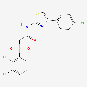 N-[4-(4-chlorophenyl)-1,3-thiazol-2-yl]-2-[(2,3-dichlorophenyl)sulfonyl]acetamide