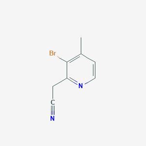 molecular formula C8H7BrN2 B2423987 3-ブロモ-4-メチルピリジン-2-アセトニトリル CAS No. 1701600-95-4