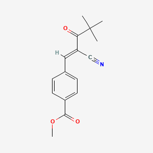 methyl 4-[(1E)-2-cyano-2-(2,2-dimethylpropanoyl)eth-1-en-1-yl]benzoate