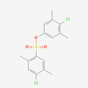 molecular formula C16H16Cl2O3S B2423995 4-Chloro-3,5-dimethylphenyl 4-chloro-2,5-dimethylbenzene-1-sulfonate CAS No. 2361822-06-0