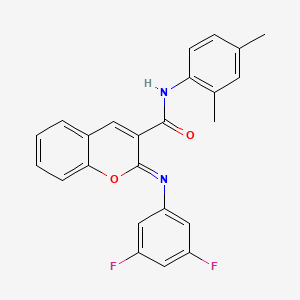 (2Z)-2-[(3,5-difluorophenyl)imino]-N-(2,4-dimethylphenyl)-2H-chromene-3-carboxamide